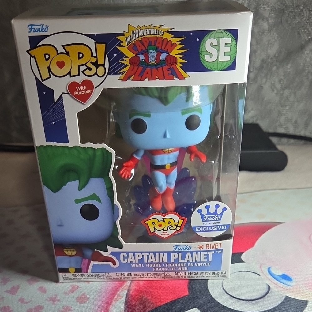 Funko Captain Planet Vinyl Figure - Blue and Red